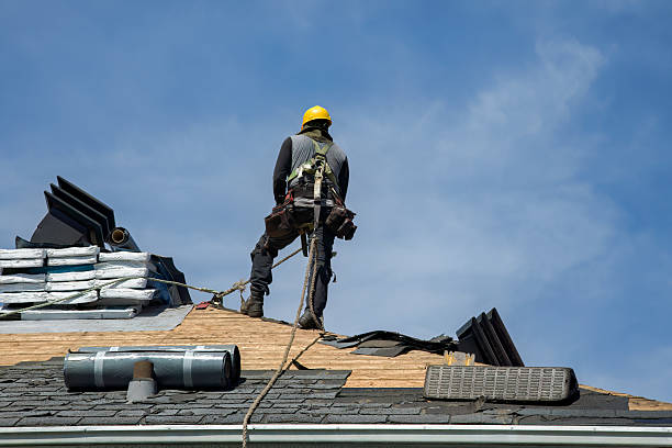 Professional Gutter Installation technician working in Saint George, SC